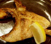 カンパチ燻製のカマ焼き